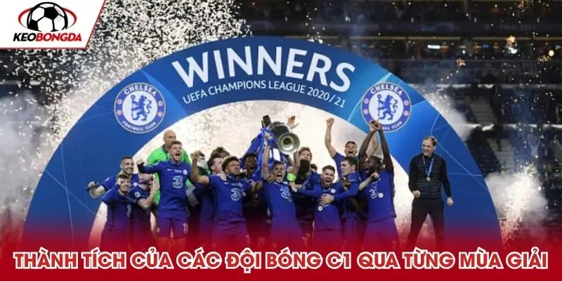 Thành tích của các đội bóng C1 qua từng mùa giải